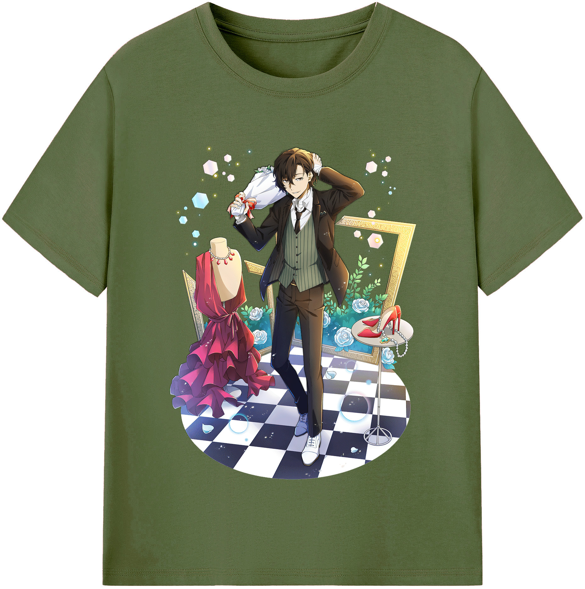 （画像用） 文豪ストレイドッグス Bungo Stray Dogs 綿100％半袖Tシャツ（フロントプリント）